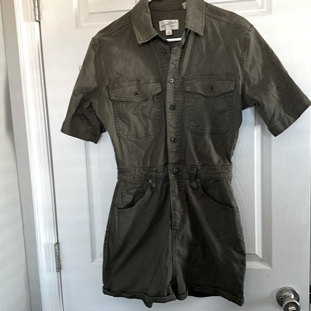 Universal Thread Olive Green Short Sleeve Utility Romper